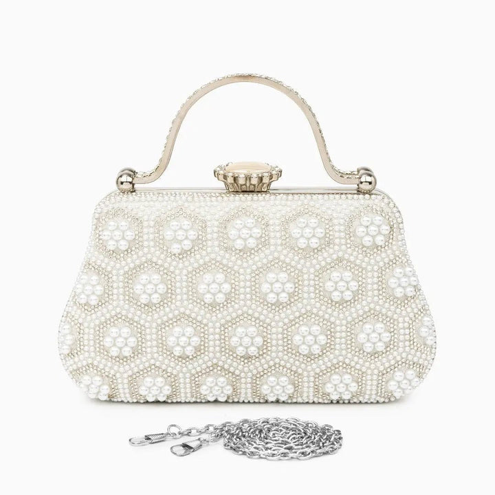 Providence | Perlen‑&‑Kristall Abendhandtasche