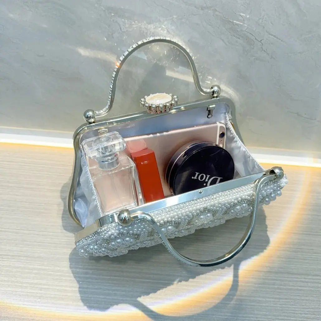Providence | Perlen‑&‑Kristall Abendhandtasche