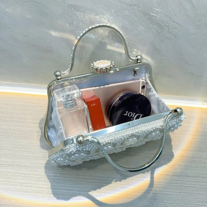 Providence | Perlen‑&‑Kristall Abendhandtasche