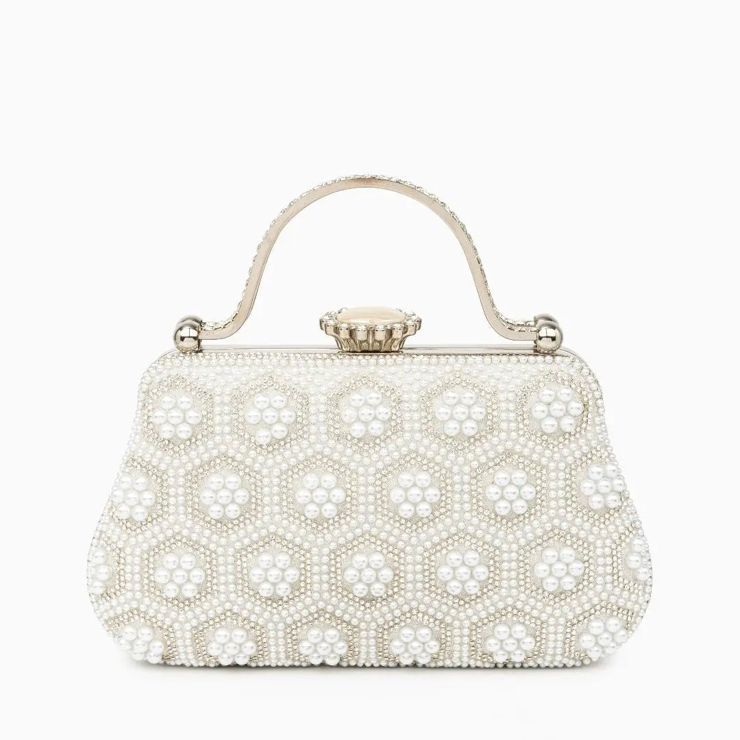 Providence | Perlen‑&‑Kristall Abendhandtasche
