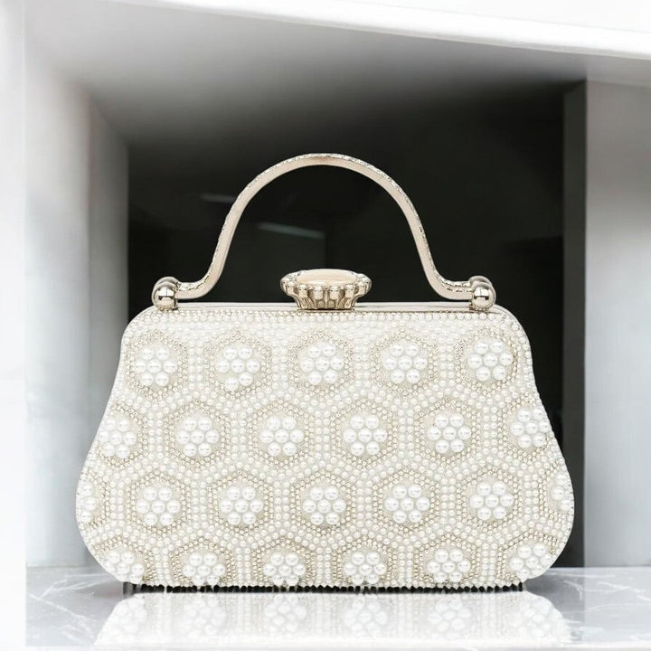 Providence | Perlen‑&‑Kristall Abendhandtasche