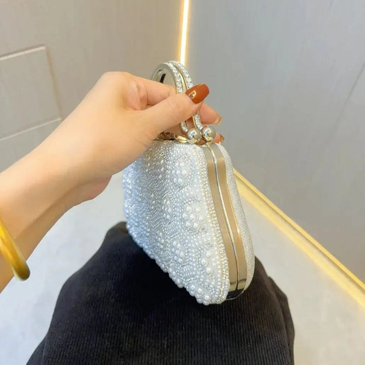 Providence | Perlen‑&‑Kristall Abendhandtasche