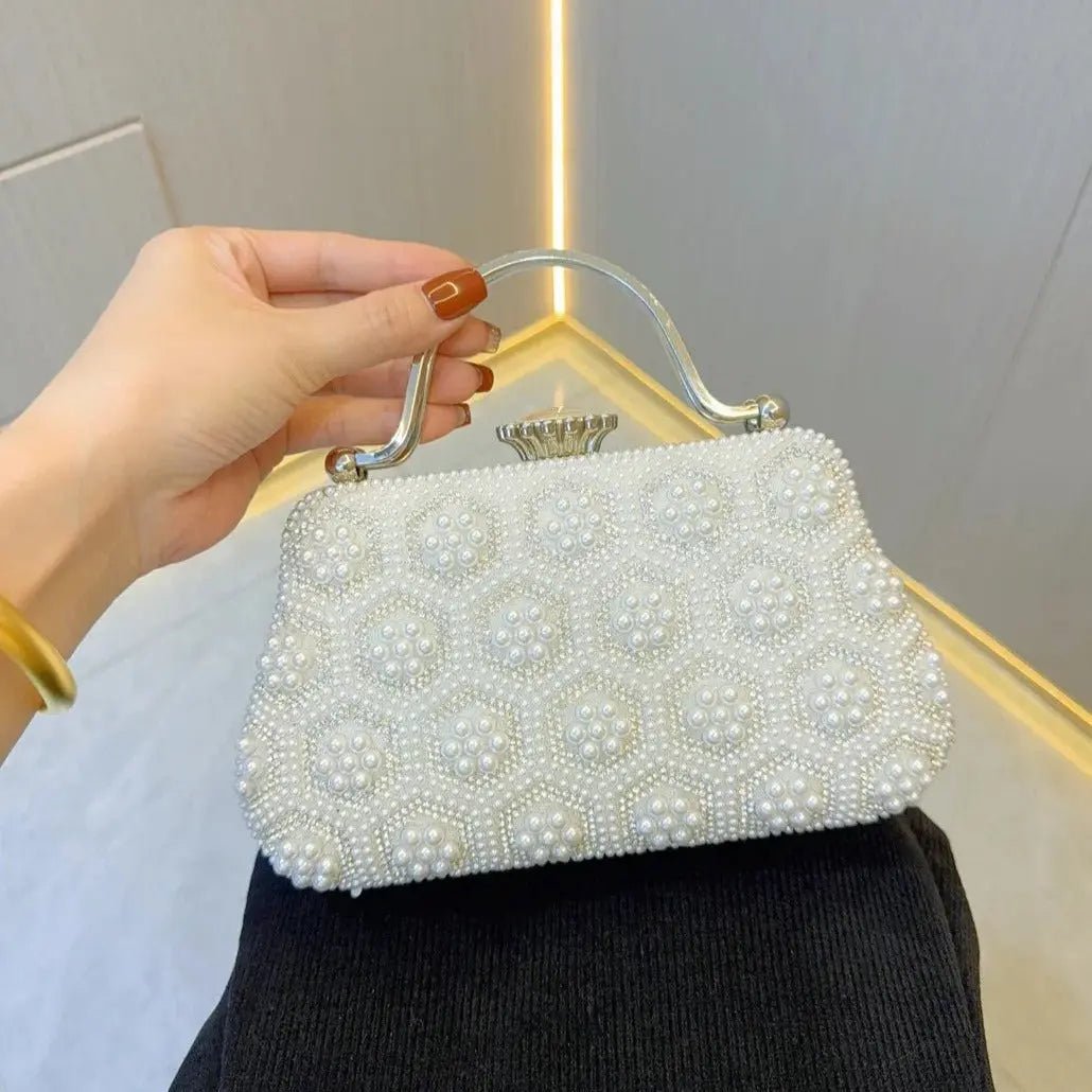 Providence | Perlen‑&‑Kristall Abendhandtasche