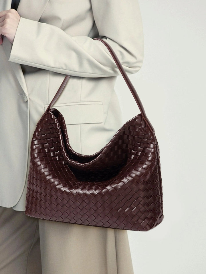Najaf | Geflochtene Schultertasche aus Leder