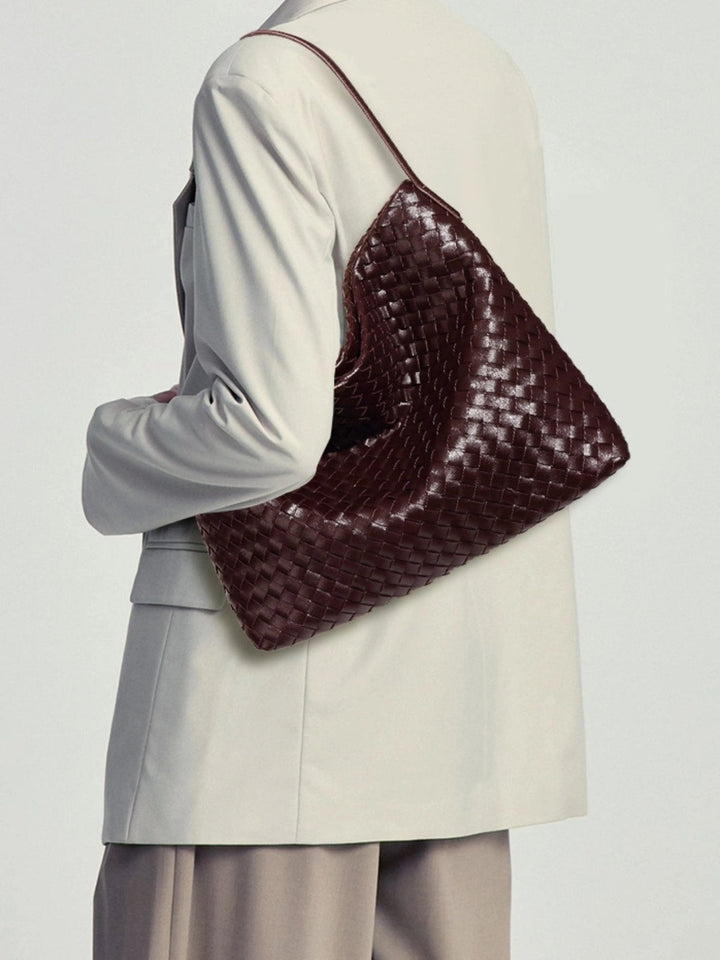 Najaf | Geflochtene Schultertasche aus Leder