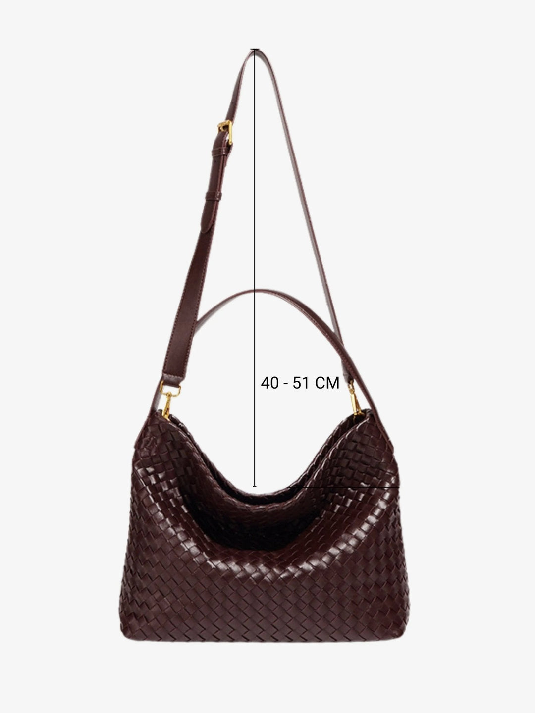 Najaf | Geflochtene Schultertasche aus Leder