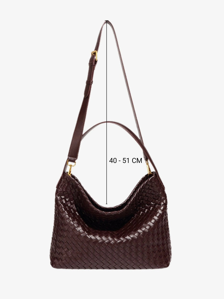 Najaf | Geflochtene Schultertasche aus Leder