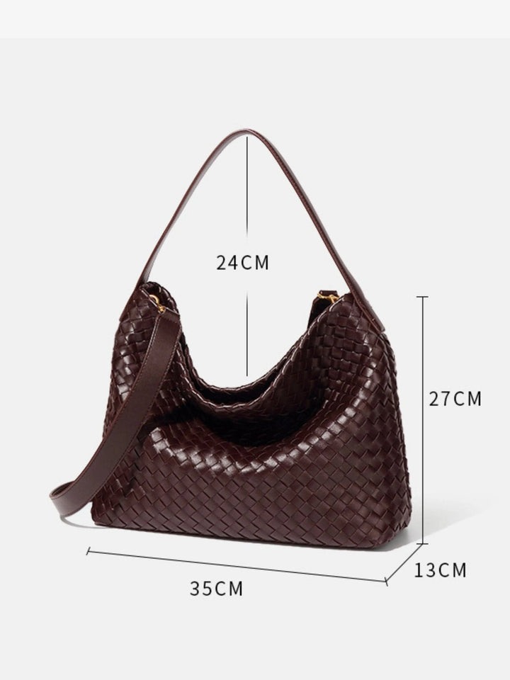 Najaf | Geflochtene Schultertasche aus Leder