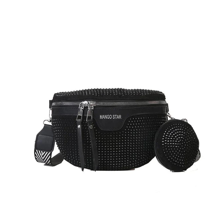 Cali | Glitzernde Strass‑Schultertasche