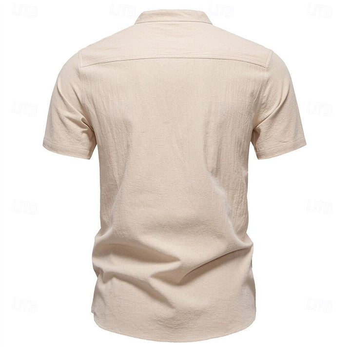 Nolen | Baumwollhemd mit Stehkragen