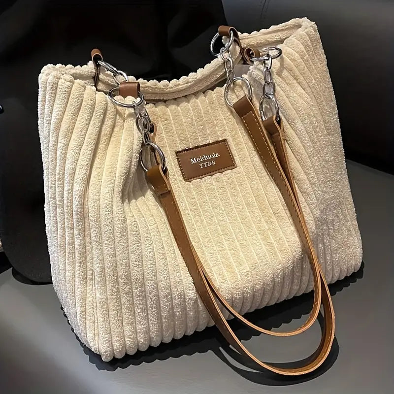 Monterrey | Gerippte Samt-Schultertasche