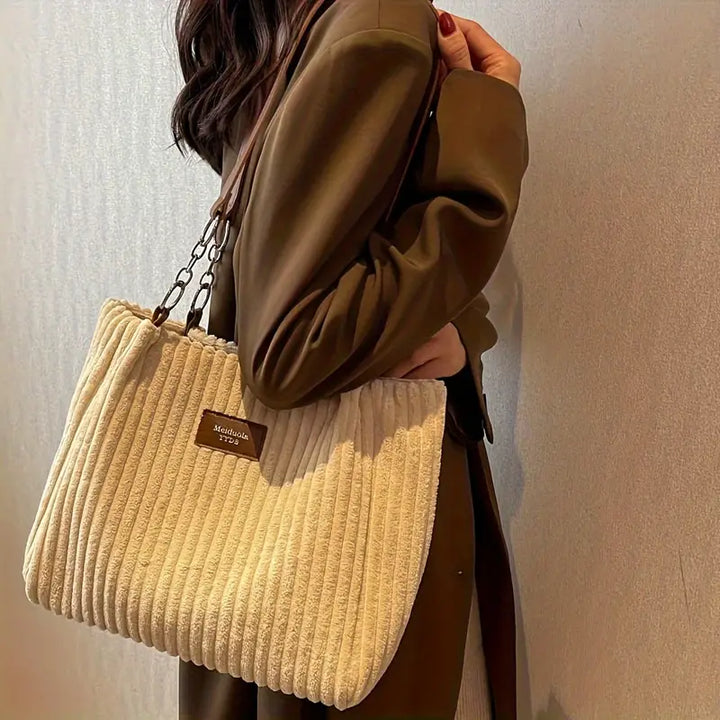 Monterrey | Gerippte Samt-Schultertasche