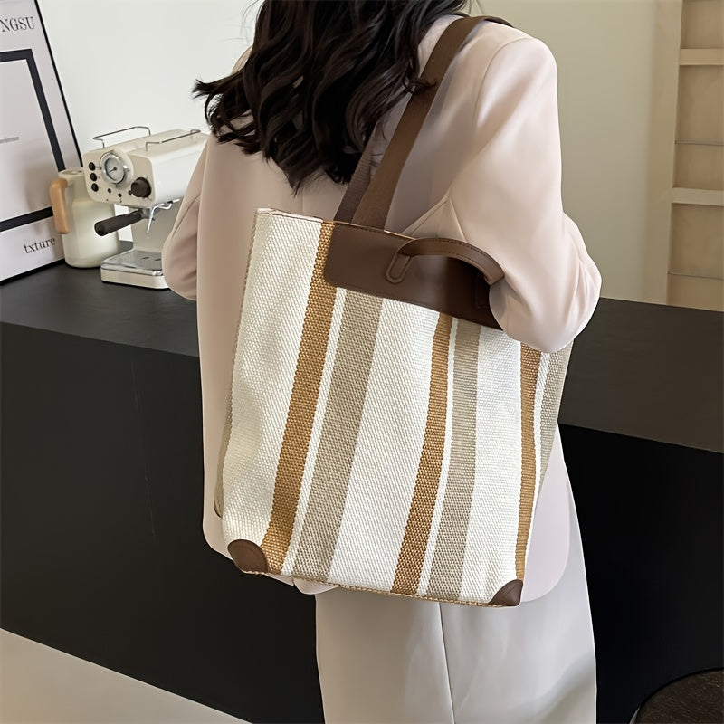 Tashkurgan | Gestreifte Casual Tote Bag