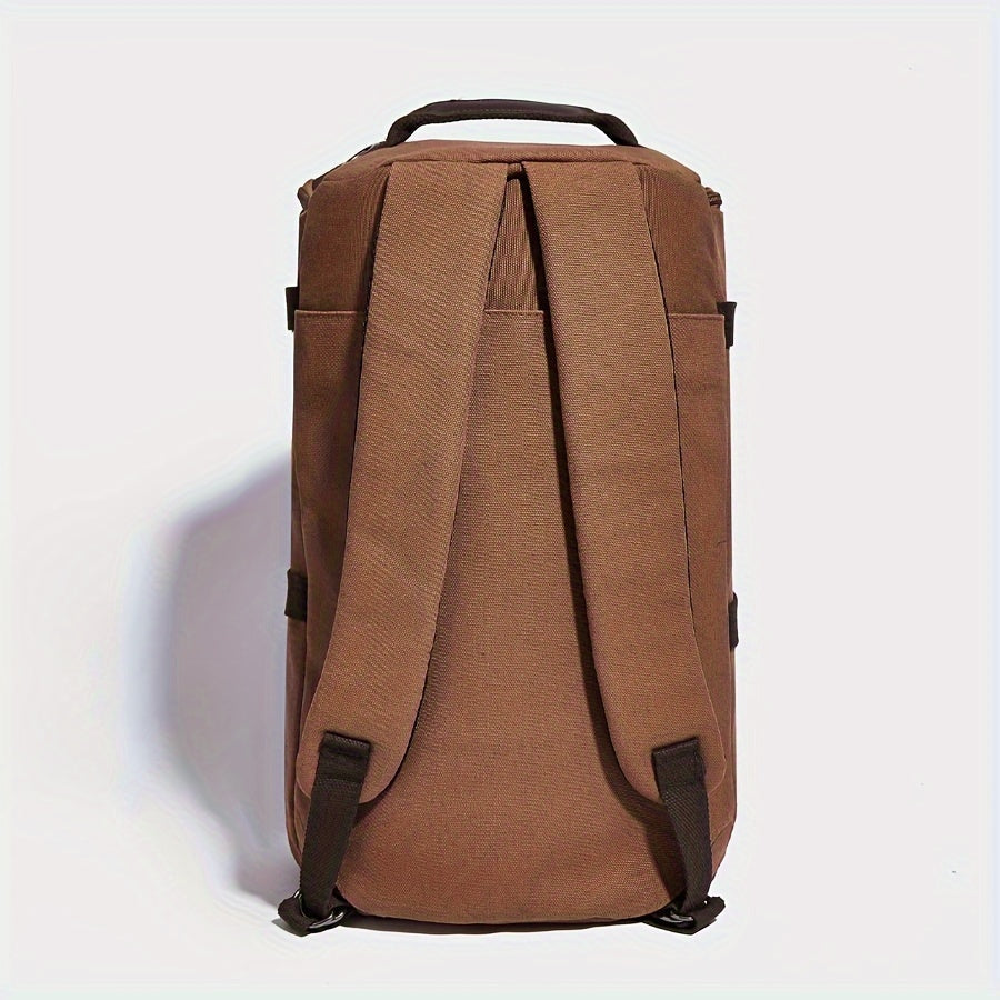 Nanjing | Langlebiger Canvas-Rucksack mit Lederakzenten