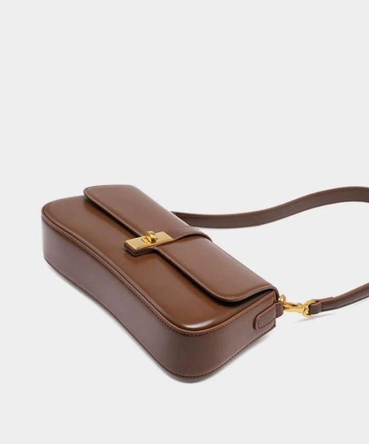 Lindi | Elegante Baguette-Ledertasche mit Schloss