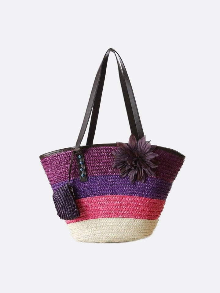 Bergamo | Bunte Strohtasche für Strandtage