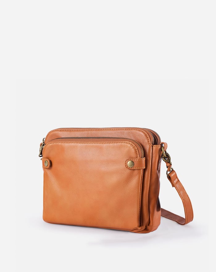 Kanchanaburi | Geräumige elegante Schultertasche Leder