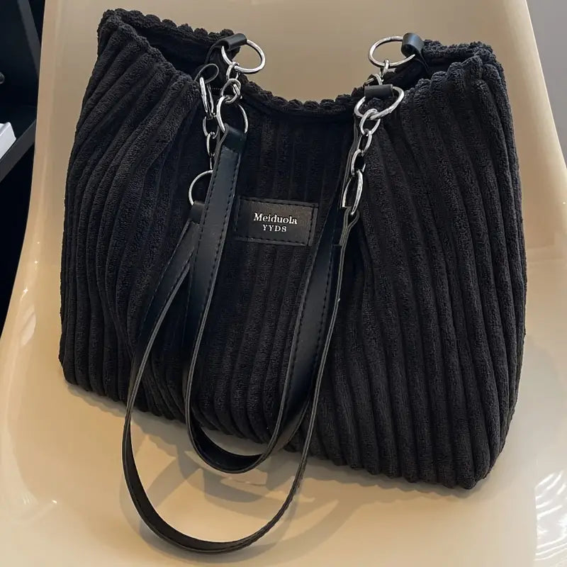 Monterrey | Gerippte Samt-Schultertasche
