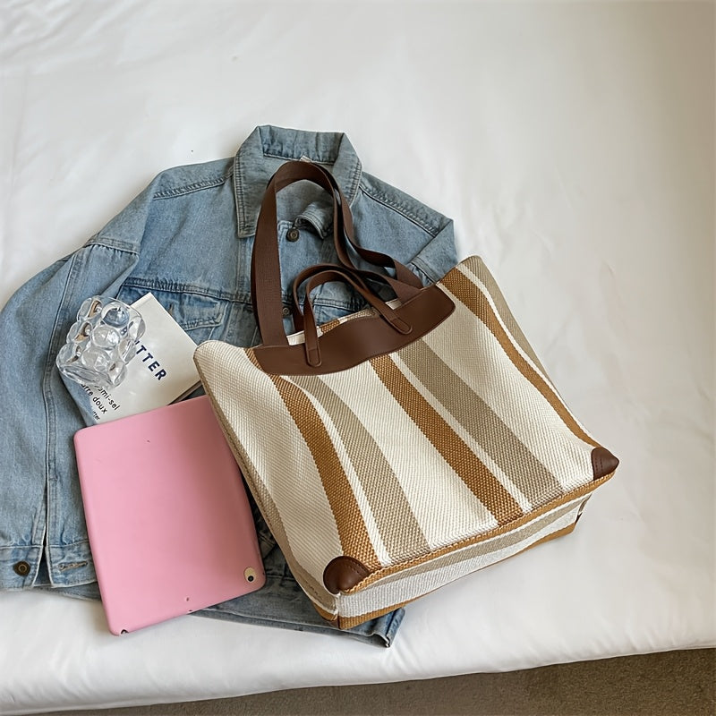 Tashkurgan | Gestreifte Casual Tote Bag