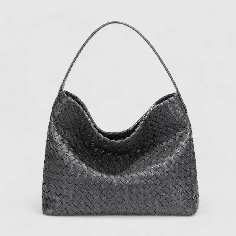 Laval | Gewebte Leder-Schultertasche