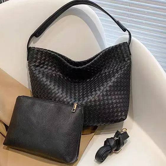 Laval | Gewebte Leder-Schultertasche