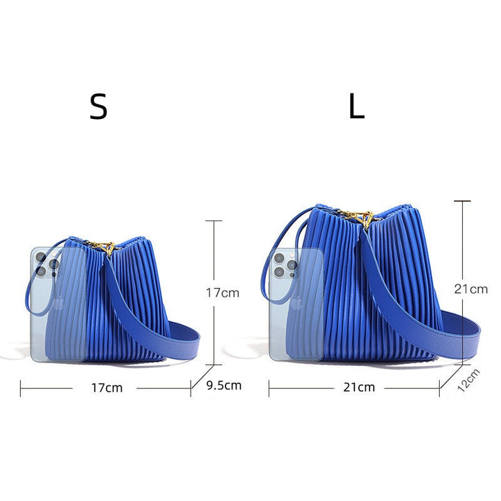 Oita | Leder Bucket Bag mit Rüschen