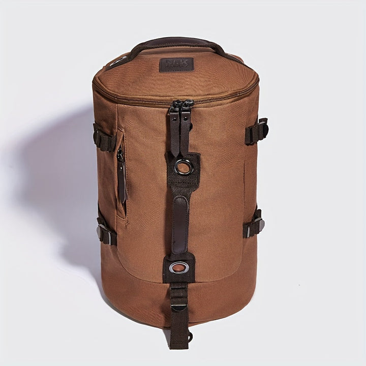 Nanjing | Langlebiger Canvas-Rucksack mit Lederakzenten