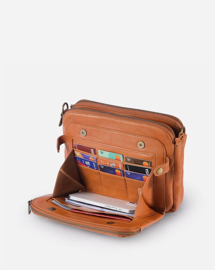 Kanchanaburi | Geräumige elegante Schultertasche Leder