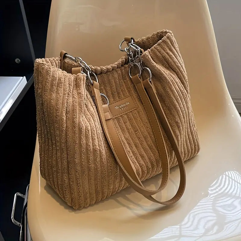 Monterrey | Gerippte Samt-Schultertasche