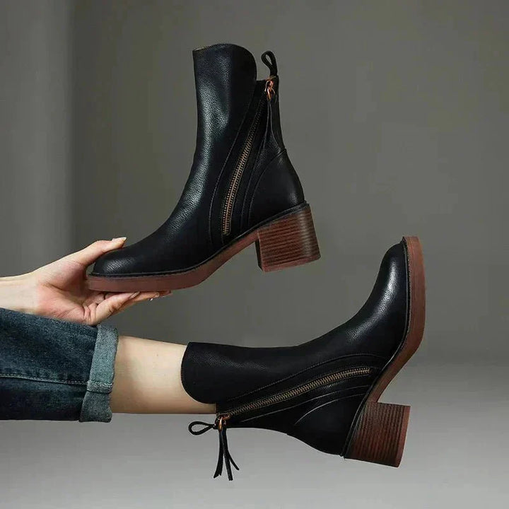 Elarielle | Elegante Leder-Stiefeletten
