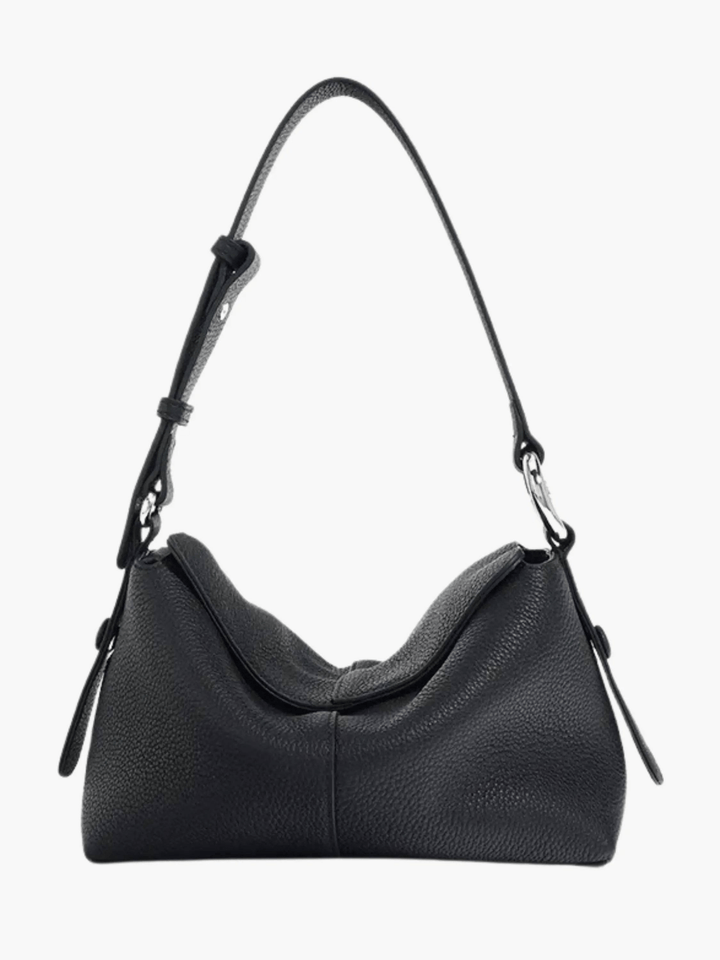 Hsinchu | Taupe Leder Schultertasche