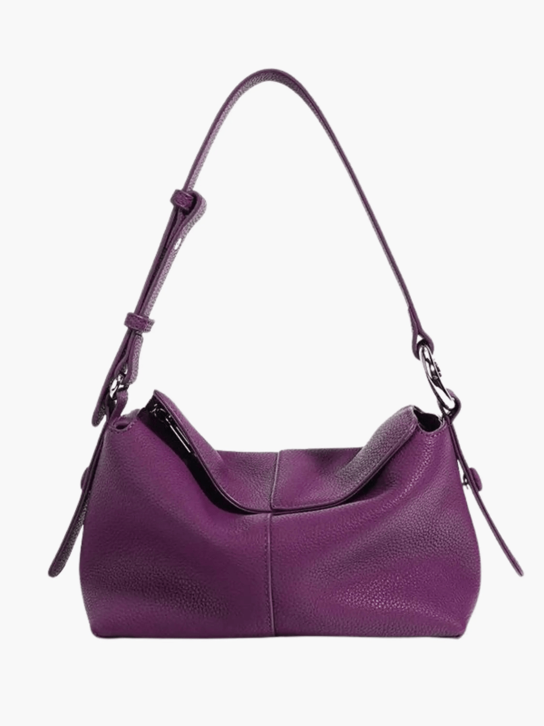Hsinchu | Taupe Leder Schultertasche