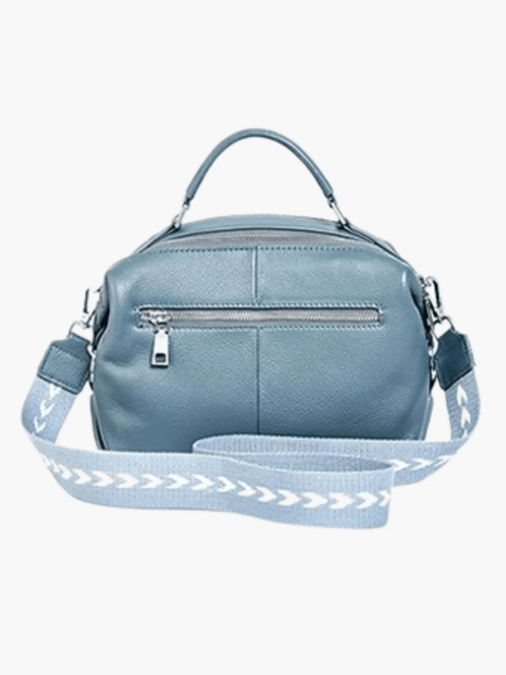 Iquique | Strukturierter Leder-Satchel Blau