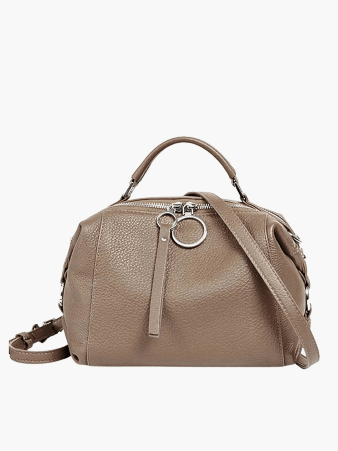 Iquique | Strukturierter Leder-Satchel Blau