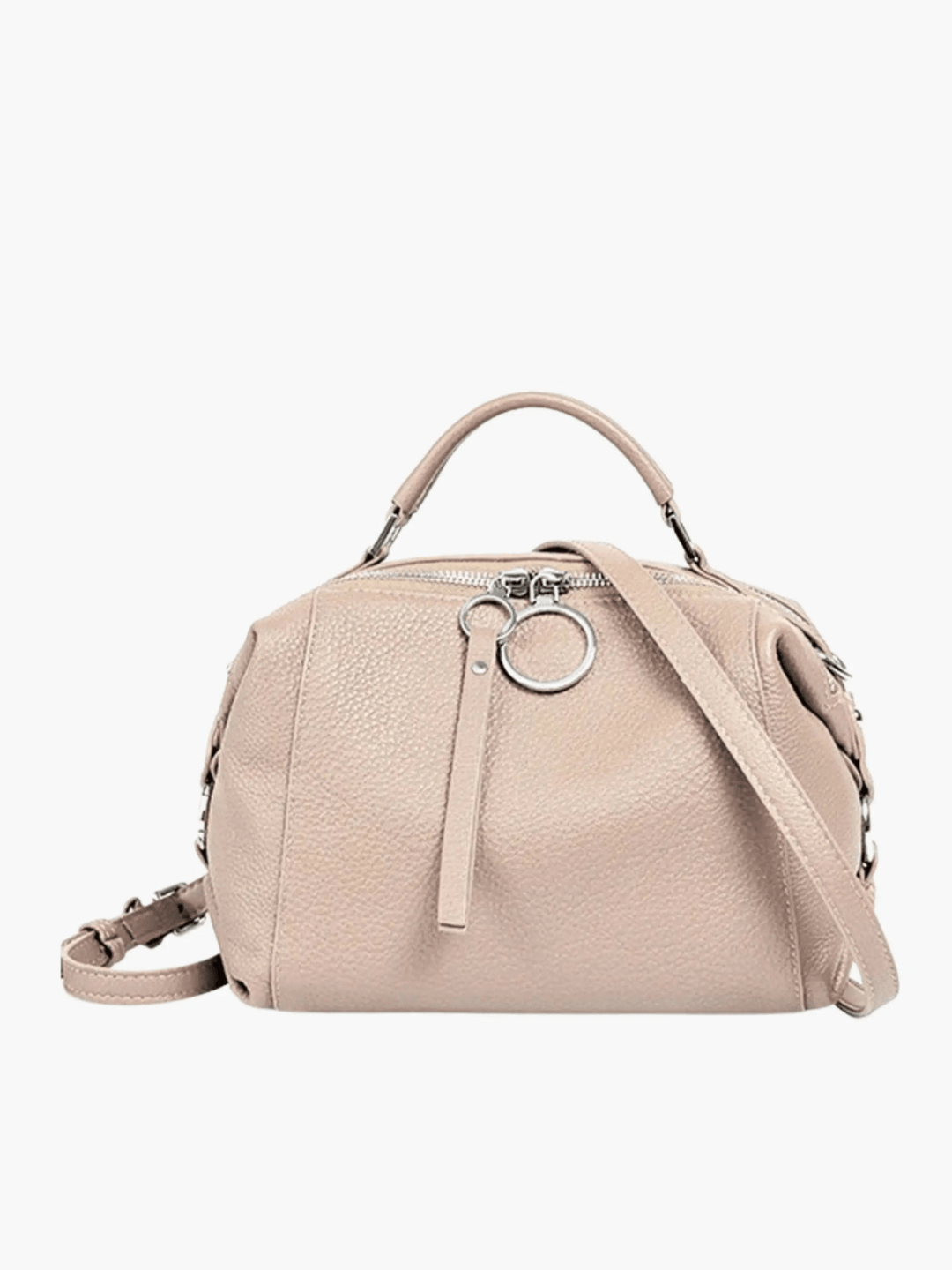 Iquique | Strukturierter Leder-Satchel Blau