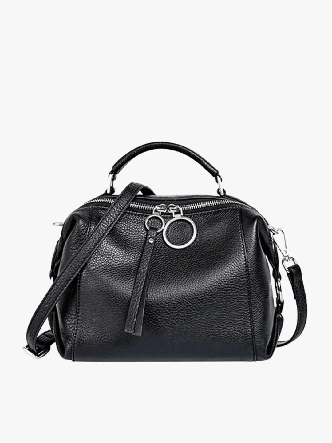 Iquique | Strukturierter Leder-Satchel Blau