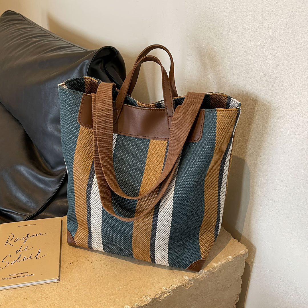 Tashkurgan | Gestreifte Casual Tote Bag