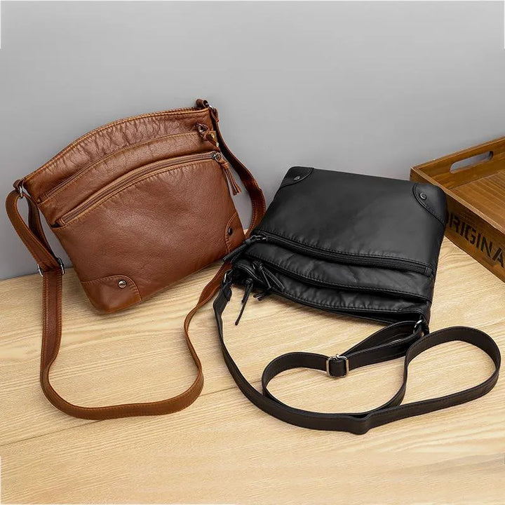Lima | Klassische Leder‑Schultertasche