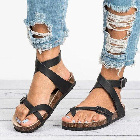 Aralyn | Verstellbare Damen-Sandalen Lederoptik