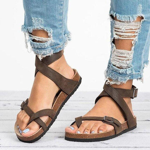 Aralyn | Verstellbare Damen-Sandalen Lederoptik