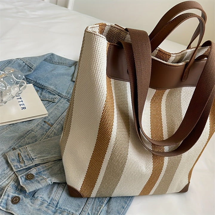 Tashkurgan | Gestreifte Casual Tote Bag