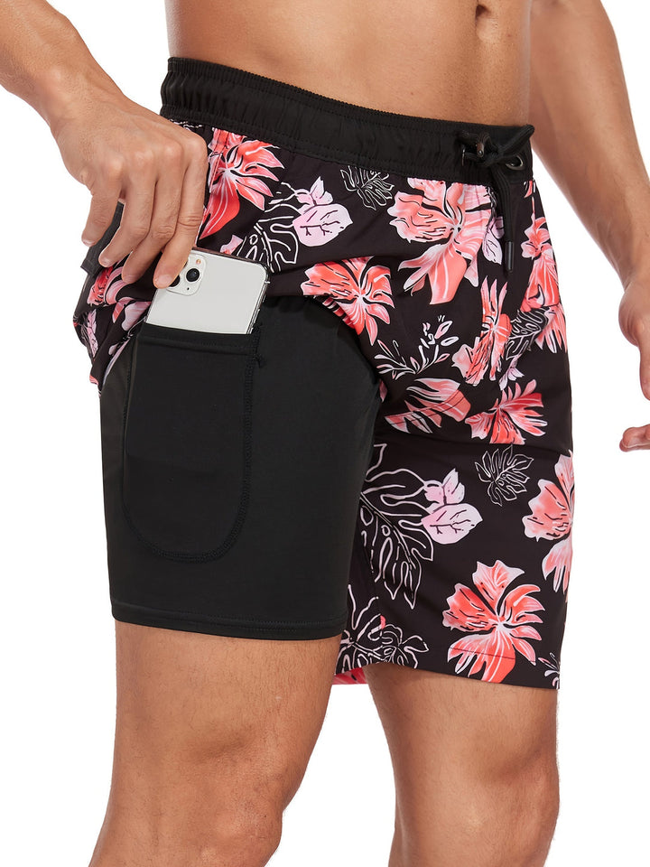 Bernhard | Schnelltrocknende Badeshorts Flamingo