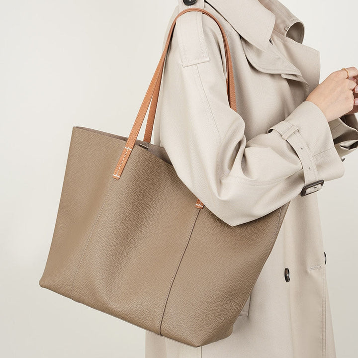 Potosí | Elegante Taupe Ledertragetasche