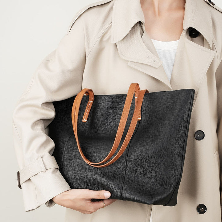 Potosí | Elegante Taupe Ledertragetasche