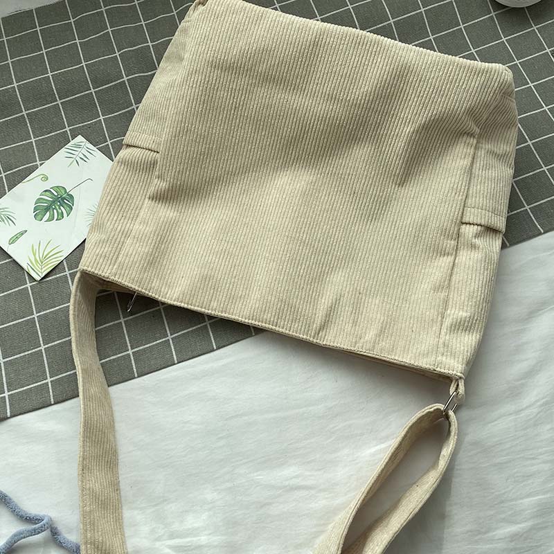 Wiesbaden | Klassische Canvas Cord Schultertasche