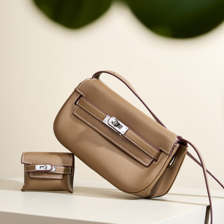 Geelong | Weiche Leder‑Shoulder‑Bag mit Mini‑Pouch