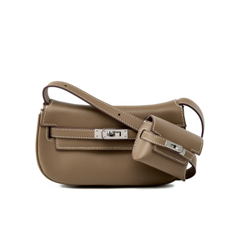 Geelong | Weiche Leder‑Shoulder‑Bag mit Mini‑Pouch