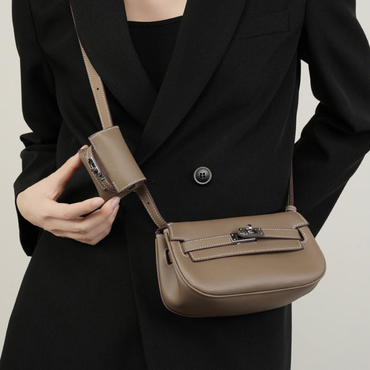 Geelong | Weiche Leder‑Shoulder‑Bag mit Mini‑Pouch