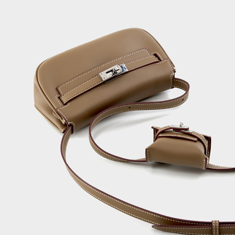 Geelong | Weiche Leder‑Shoulder‑Bag mit Mini‑Pouch