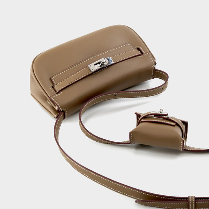 Geelong | Weiche Leder‑Shoulder‑Bag mit Mini‑Pouch